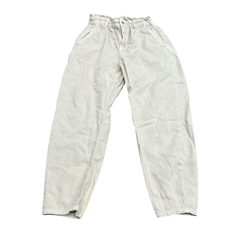 Zara Women's 90's Inspired Demin Casual Tan Pants Size US 6